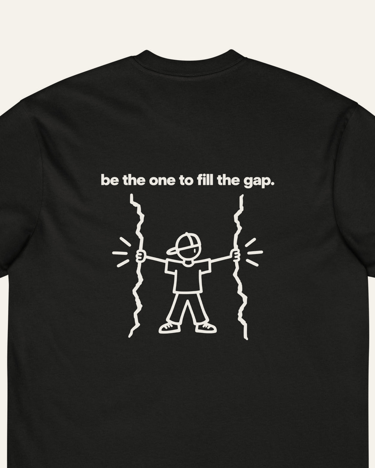 Close up of the the gap print, be the one to fill the gap